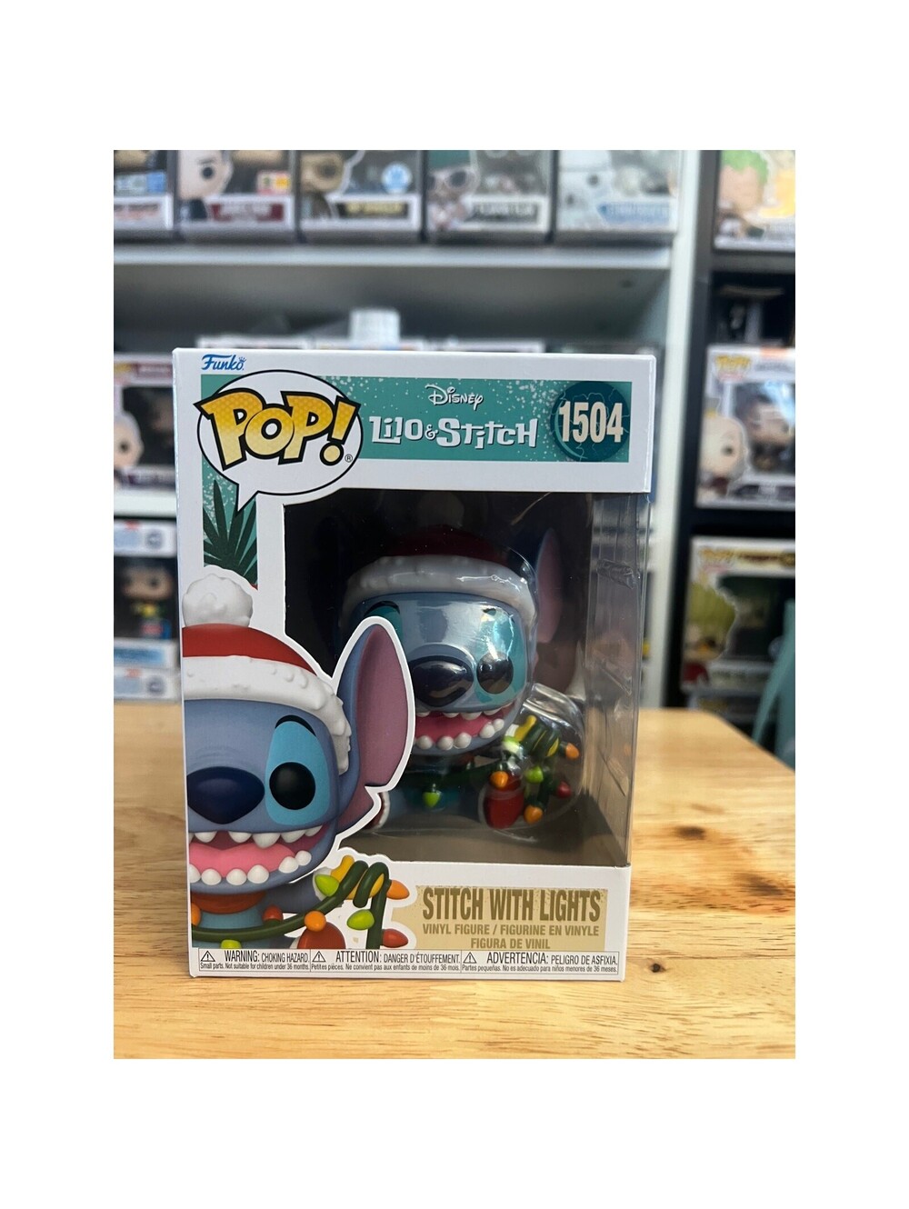 Stitch w/ Lights Funko Pop #1504 Disney Lilo Christmas Movies Holidays Tree Film